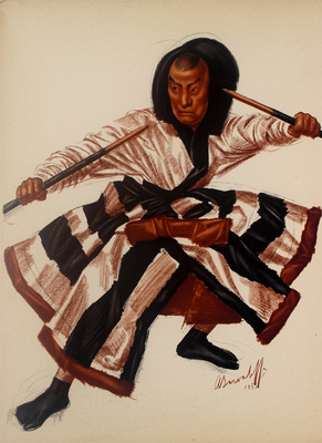 Яковлев Александр Евгеньевич. Лист XIX из альбома «Японский театр (Кабуки)»